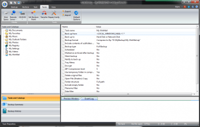 Screenshot of the application TurboBackup - #3