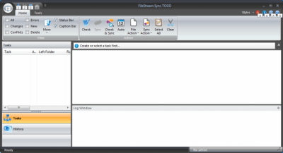 Screenshot of the application FileStream Sync TOGO - #1