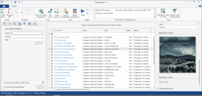 Screenshot of the application Metatogger - #3