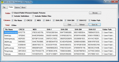 Screenshot of the application MD5 &amp; SHA Checksum Utility - #2