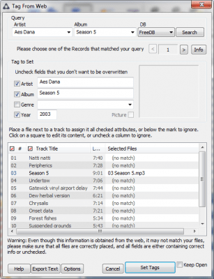 Screenshot of the application Mp3nity - #3