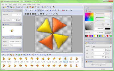 Screenshot of the application RealWorld Cursor Editor - #1