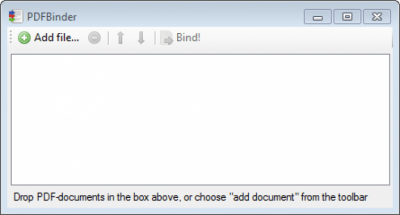 Screenshot of the application PDFBinder - #1