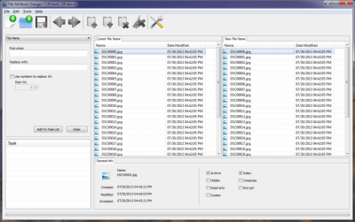 Screenshot of the application File Attribute Changer - #1