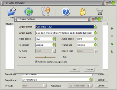 Screenshot of the application My Video Converter - #3