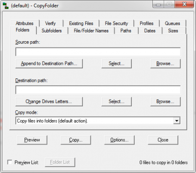 Screenshot of the application CopyFolder - #1