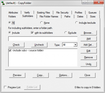 Screenshot of the application CopyFolder - #2