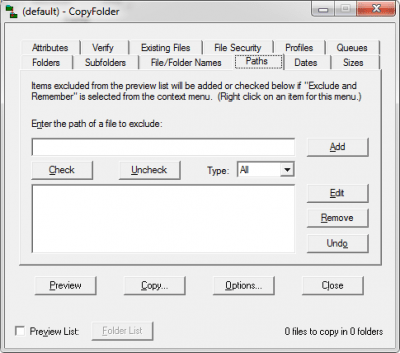 Screenshot of the application CopyFolder - #4