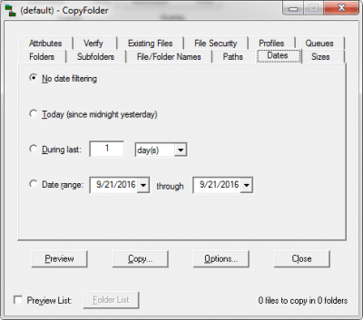 Screenshot of the application CopyFolder - #5