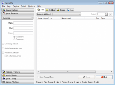 Screenshot of the application NameWiz - #1