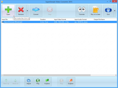 Screenshot of the application SuperSimple Video Converter - #1