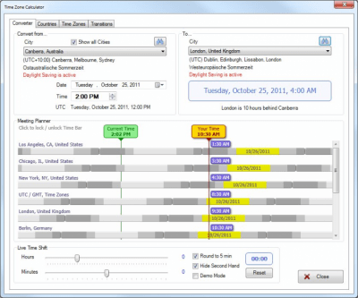 Screenshot of the application Sharp World Clock - #3