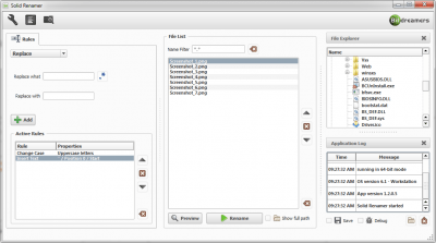 Screenshot of the application Solid Renamer - #3