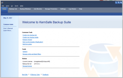 Screenshot of the application K-Backup Suite - #3
