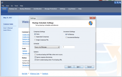 Screenshot of the application K-Backup Suite - #5