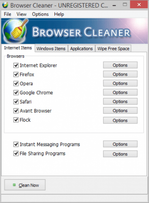 Screenshot of the application Browser Cleaner Free - #3