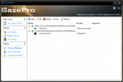 Screenshot of the application EazePro - #3