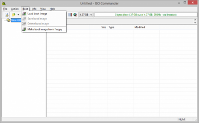 Screenshot of the application ISO Commander - #1