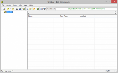 Screenshot of the application ISO Commander - #2