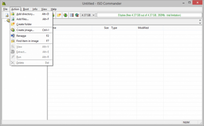Screenshot of the application ISO Commander - #4
