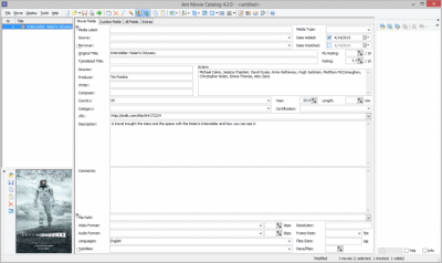 Screenshot of the application Ant Movie Catalog - #1