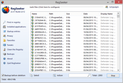 Screenshot of the application RegSeeker - #4