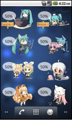 Screenshot of the application Chibi Vocaloid Battery Widget - #1