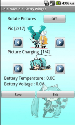 Screenshot of the application Chibi Vocaloid Battery Widget - #3