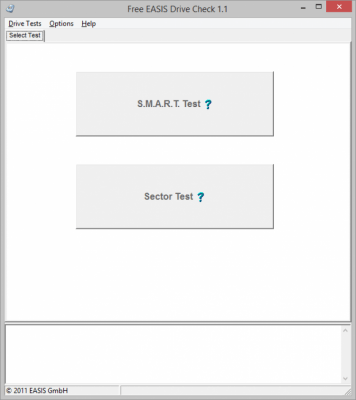 Screenshot of the application EASIS Drive Check - #1