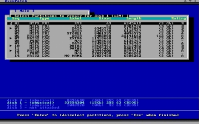 Screenshot of the application DiskPatch - #1