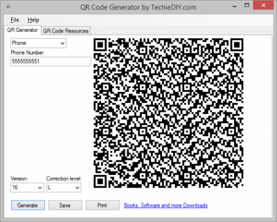 Screenshot of the application QR Code Generator - #3