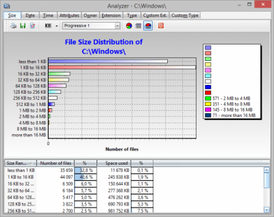 Screenshot of the application SizeExplorer Pro - #3