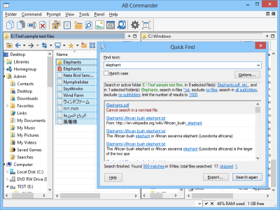 Screenshot of the application AB Commander - #4