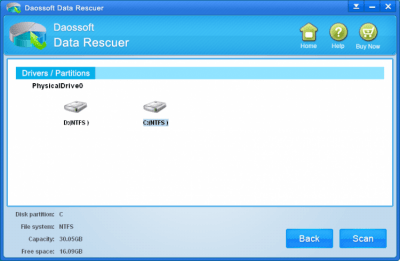 Screenshot of the application Daossoft Data Rescuer - #2