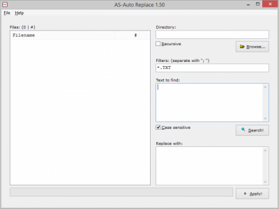 Screenshot of the application AS-Auto Replace - #1