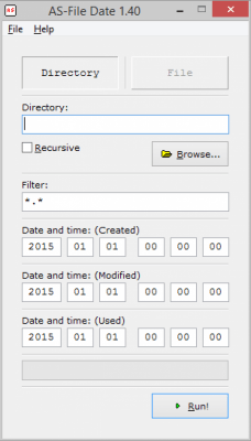 Screenshot of the application AS-File Date - #1
