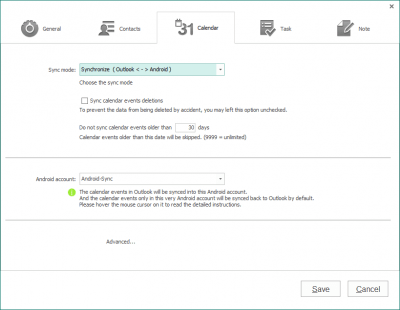 Screenshot of the application Android-Sync - #5