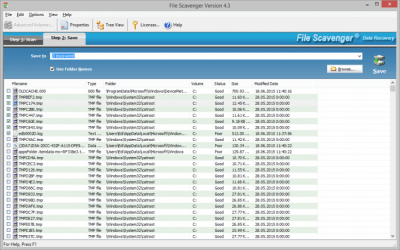 Screenshot of the application File Scavenger - #2