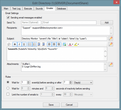 Screenshot of the application Directory Monitor Portable - #3