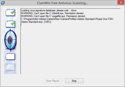 Screenshot of the application ClamWin Free Antivirus - #3