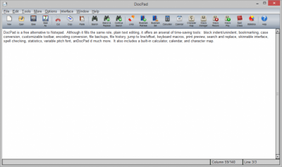 Screenshot of the application DocPad - #1