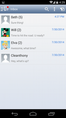 Screenshot of the application Handcent Classic Skin - #8