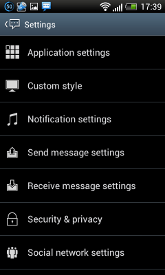 Screenshot of the application Handcent 6 Skin(Samsung style) - #4