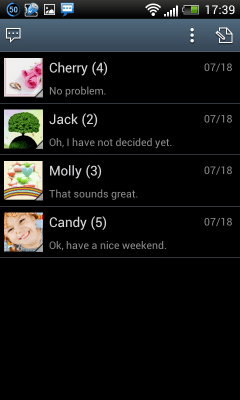 Screenshot of the application Handcent 6 Skin(Samsung style) - #6
