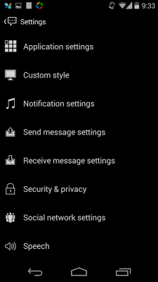 Screenshot of the application Handcent 6 Skin (Metro Style) - #5