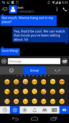 Screenshot of the application Handcent 6 Skin (Metro Style) - #6
