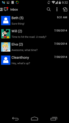 Screenshot of the application Handcent 6 Skin (Metro Style) - #8