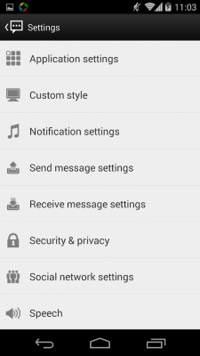 Screenshot of the application Handcent 6 Skin (Sense5 Style) - #5