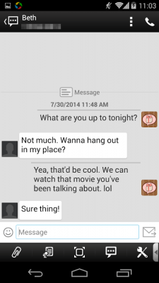 Screenshot of the application Handcent 6 Skin (Sense5 Style) - #6