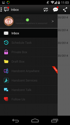 Screenshot of the application Handcent 6 Skin (Sense5 Style) - #7